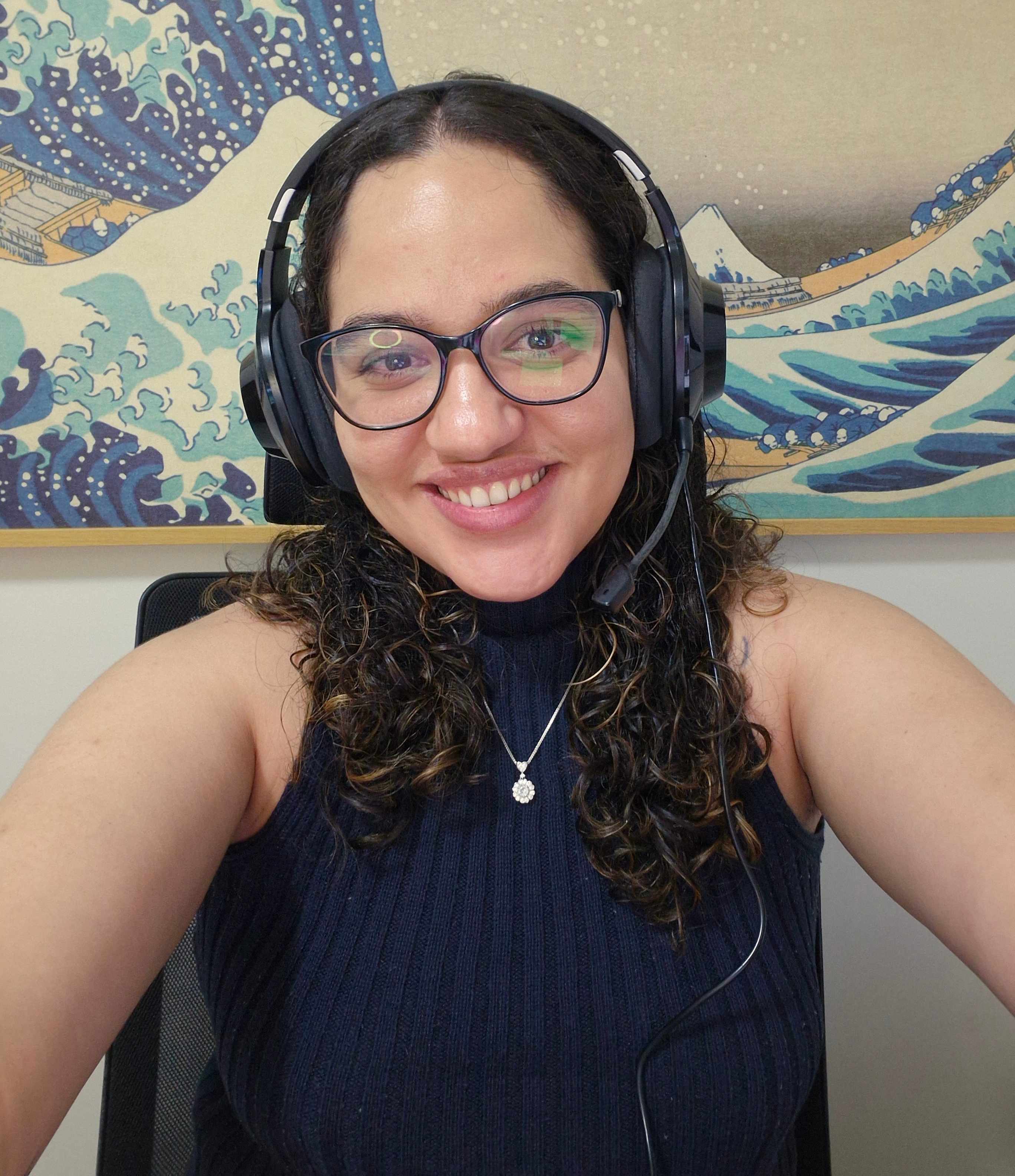 Professora Prisciele ensinando espanhol